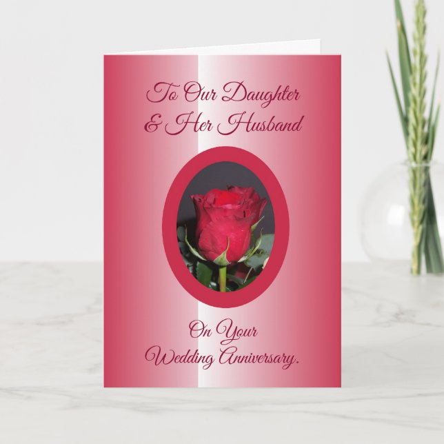 Carte Anniversaire personnalisé de la fille rose (Devant)