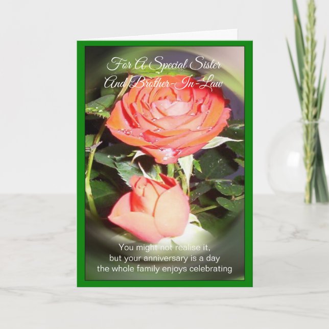 Carte Anniversaire Personnalisé De La Soeur Et Du Mari r (Devant)