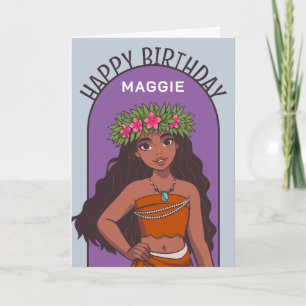 Carte Anniversaire personnalisé de Moana
