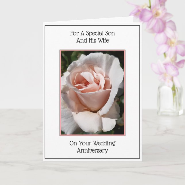 Carte Anniversaire Personnalisé Du Fils Et De La Femme r (Orchidée)