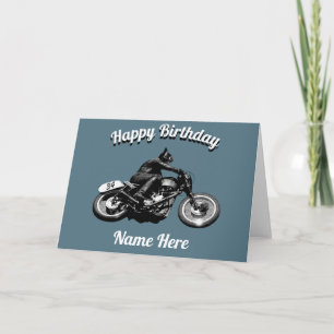 Carte Anniversaire personnalisé du motocycliste