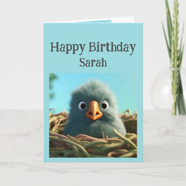 Carte Anniversaire Personnalisé Nom Fun Tweetest Personn (Devant)
