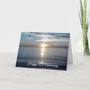 Carte Anniversaire personnalisé Ocean Sunset Beach