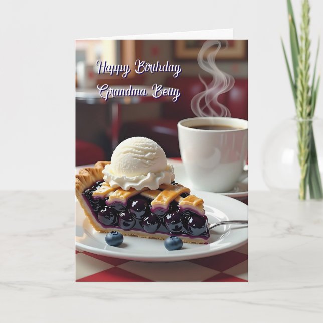 Carte Anniversaire personnalisé pour grand-mère | Pie (Devant)