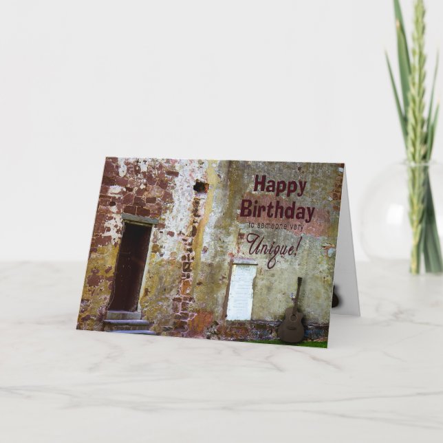 CARTE ANNIVERSAIRE - PERSONNE UNIQUE SPÉCIALE - (Devant)