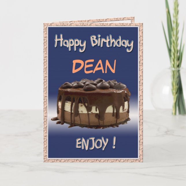 Carte Anniversaire personnel délicieux/gâteau    "change (Devant)