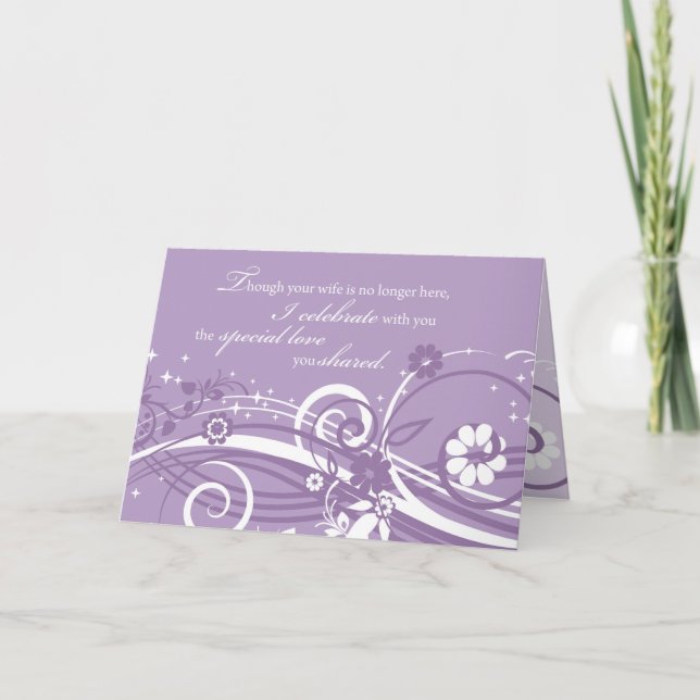 Carte Anniversaire personnel du Mariage à la veuve après (Devant)