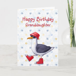 Carte Anniversaire Petite-fille Amusante Mignonne Oiseau