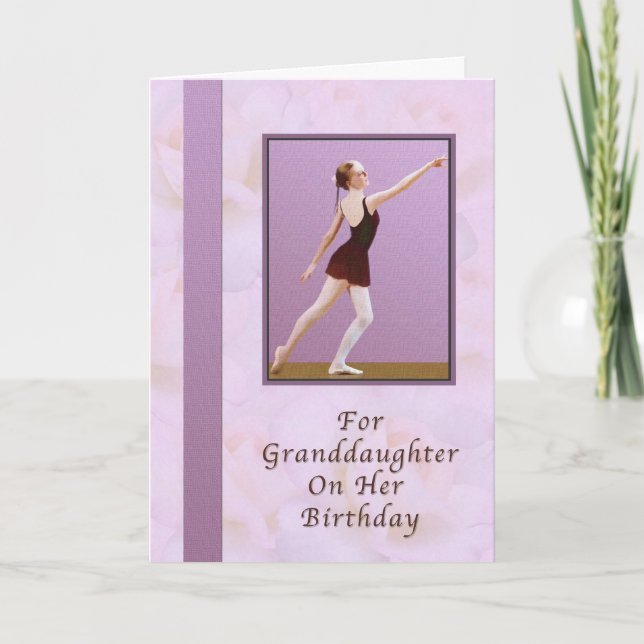 Carte Anniversaire, Petite-fille, Ballerina (Devant)