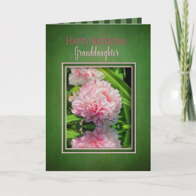 Carte Anniversaire, Petite-fille, Peines roses/réflexion (Devant)