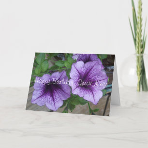 Carte Anniversaire Petunias