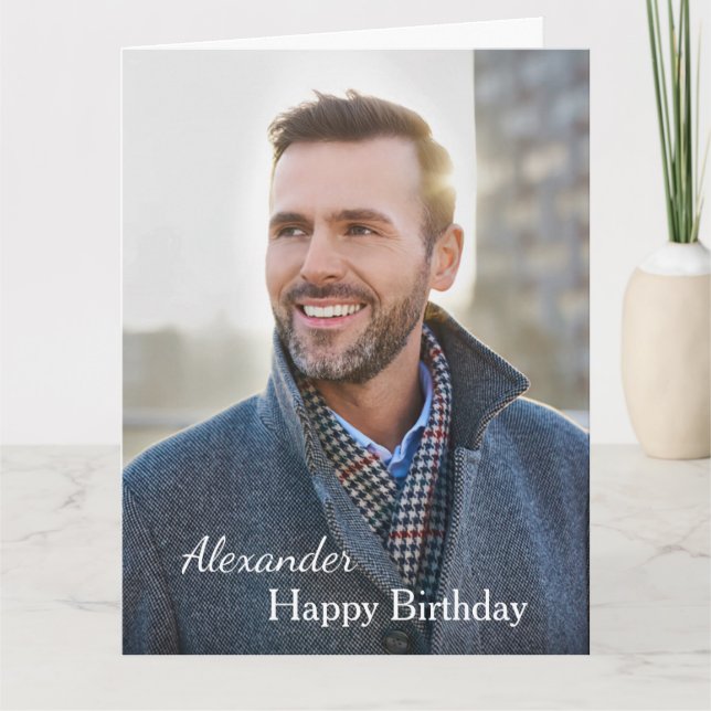 Carte Anniversaire Photo Big Custom (Devant)