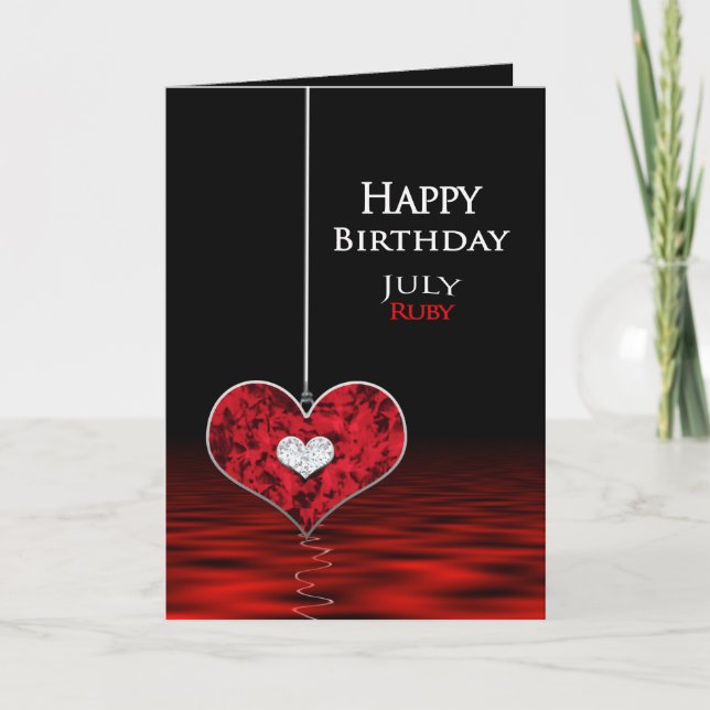 Carte Anniversaire - Pierre de naissance - JUILLET - Rub (Devant)