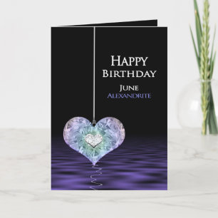 Carte Anniversaire - Pierre de naissance - JUIN- Alexand