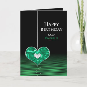 Carte Anniversaire - Pierre de naissance - Mai - Émeraud