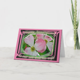 Carte Anniversaire Pink Dogwood Son & épouse