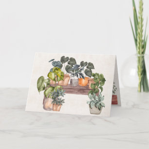 Carte Anniversaire Plantes Posés Sur Le Banc