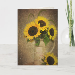 Carte anniversaire pour ami tournesols