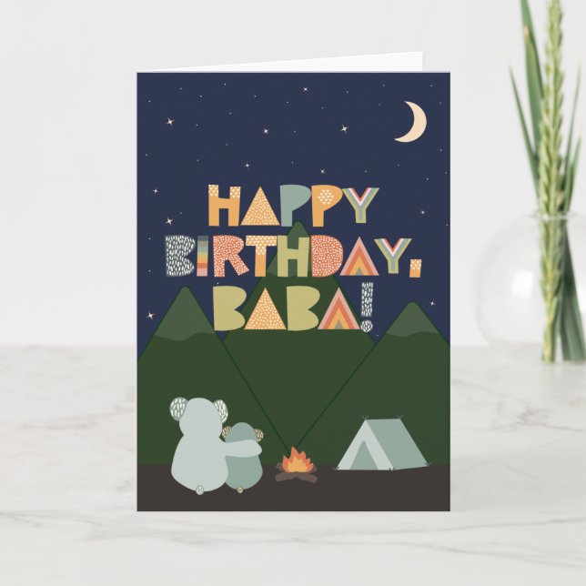 Carte anniversaire pour Baba (Devant)
