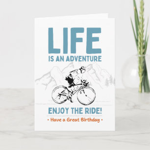 Carte Anniversaire pour cycliste, Profitez de la p