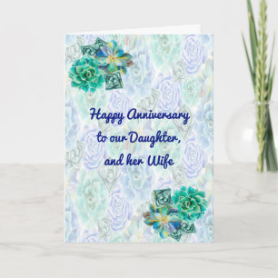 Carte Anniversaire pour fille et femme en bleu et vert