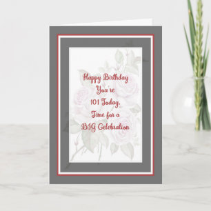 Carte Anniversaire pour la femme de 101 ans