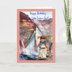 Carte Anniversaire pour la petite fille indienne