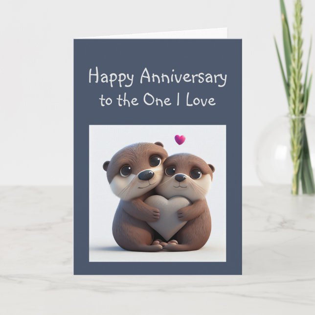 Carte Anniversaire pour l'amour et l'ami de mignonettes (Devant)