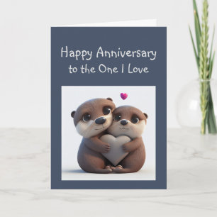 Carte Anniversaire pour l'amour et l'ami de mignonettes