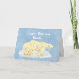 Carte Anniversaire pour les ours blancs d'anniversaire