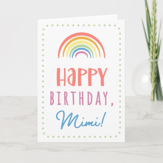 Carte anniversaire pour Mimi (Devant)