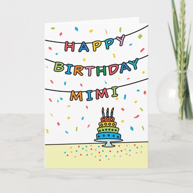 Carte anniversaire pour Mimi (Devant)