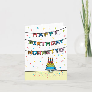 Carte anniversaire pour Nonnetto
