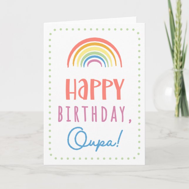 Carte anniversaire pour Oupa (Devant)