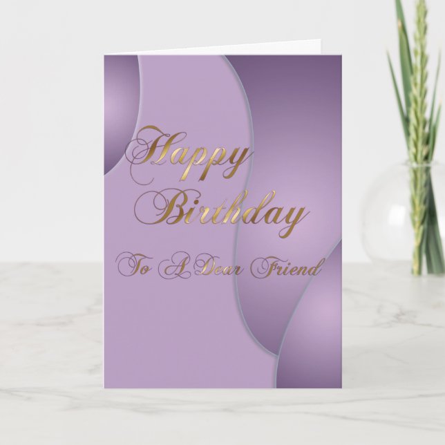 Carte Anniversaire pour un cher ami (Devant)