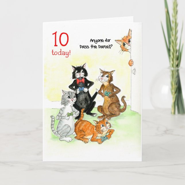 Carte Anniversaire pour un Joueur Vidéo 10 ans (Devant)
