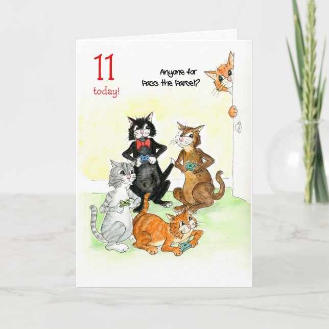 Carte Anniversaire pour un Joueur Vidéo 11 ans (Devant)