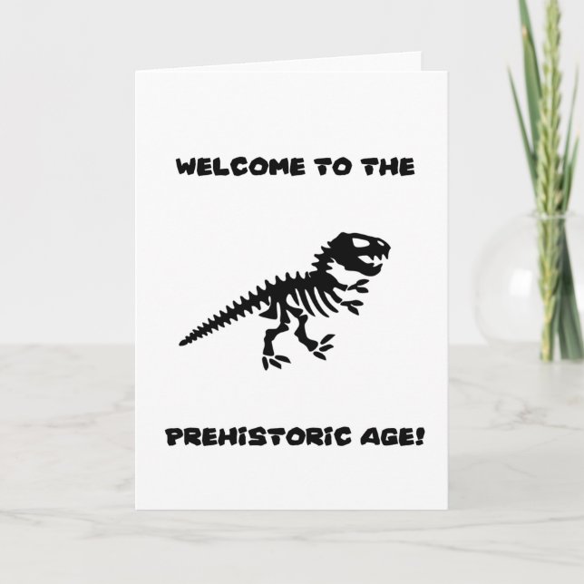 Carte Anniversaire Préhistorique Funny (Devant)