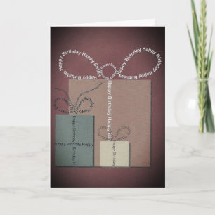 Carte Anniversaire présent Pour hommes ou femmes
