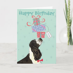 Carte Anniversaire Présente Anglais Cocker Spaniel Card