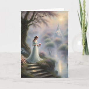 Carte Anniversaire Princesse Dans Le Jardin Du Château