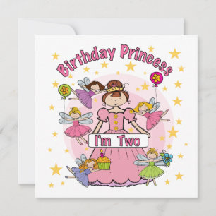 Carte Anniversaire Princesse Je suis deux t-shirts et ca