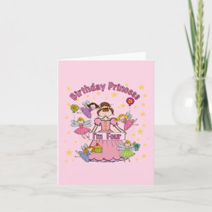 Carte Anniversaire Princesse Je suis quatre t-shirts et 