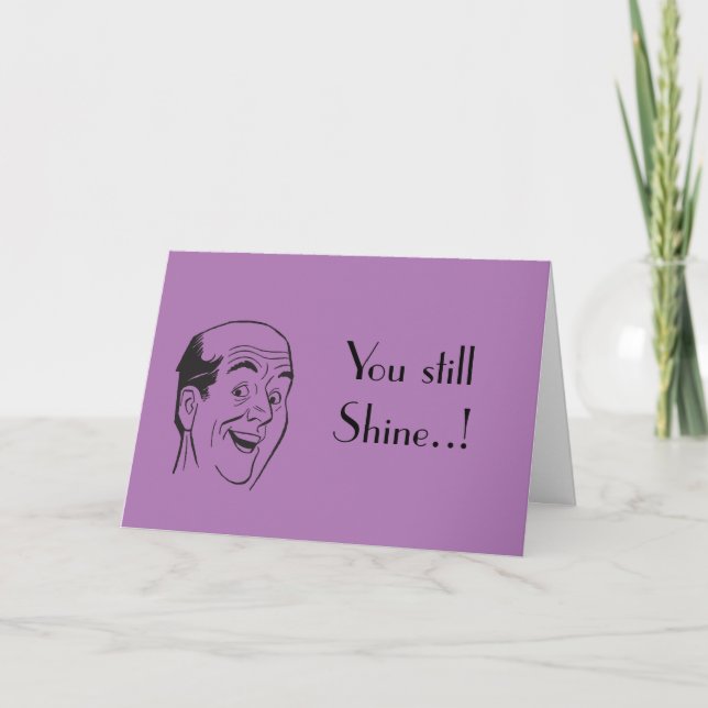 Carte Anniversaire principal brillant de rétro homme (Devant)