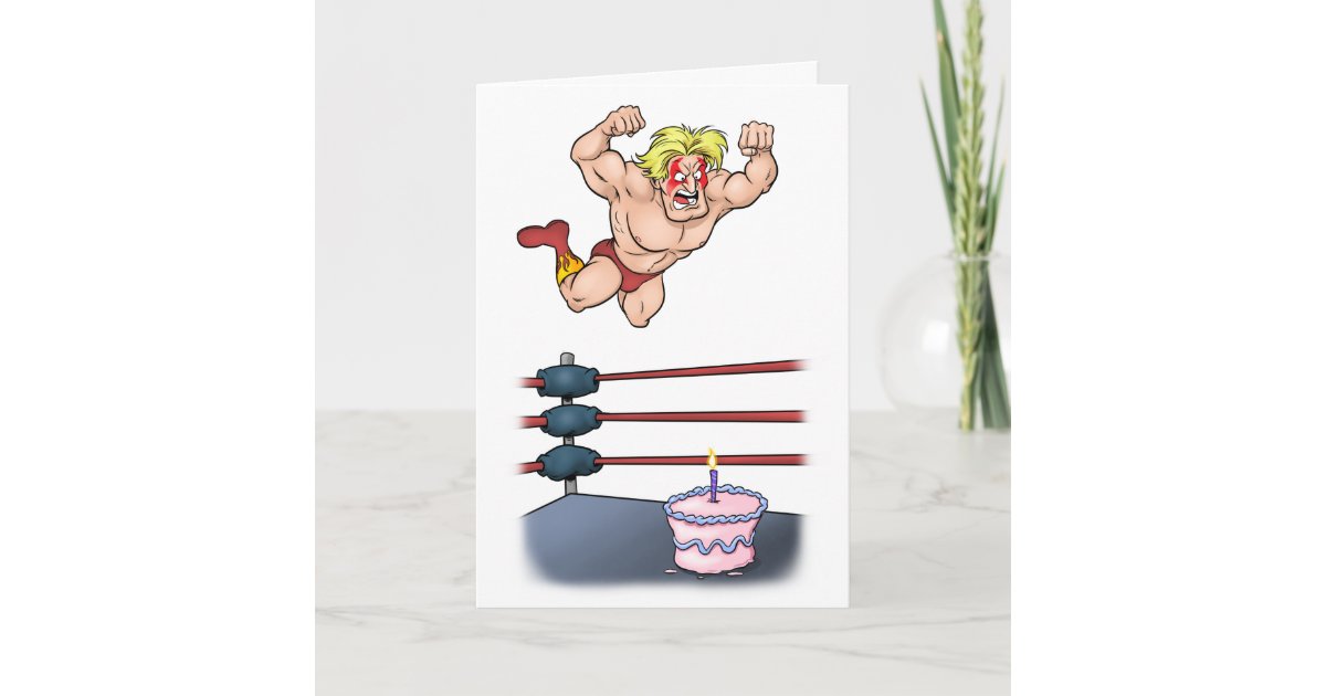 Carte Anniversaire Professionnel De Slammin De Lutteur Zazzle Ca
