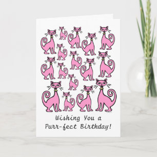 Carte Anniversaire Purr-fect