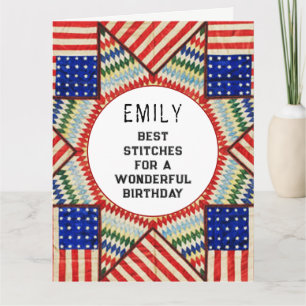 Carte Anniversaire Quilter