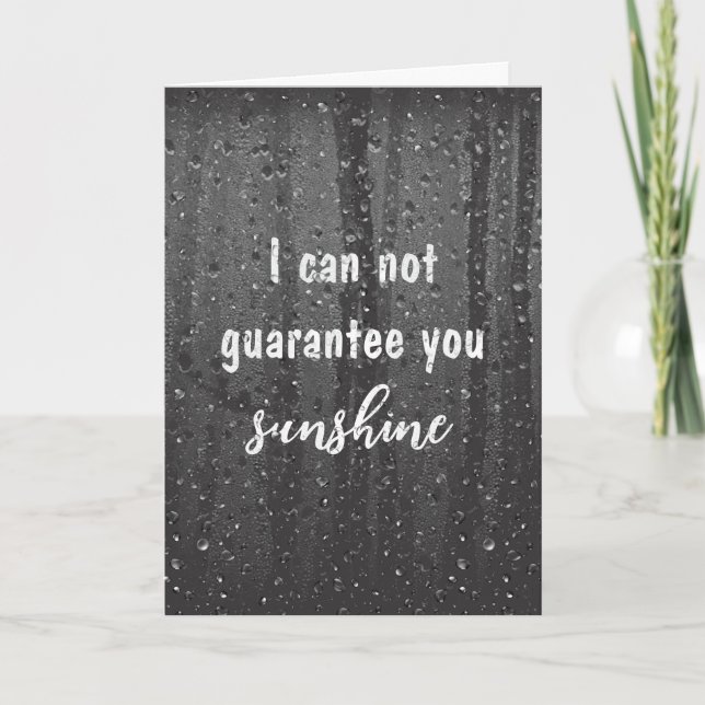 Carte Anniversaire Raindrops (Devant)