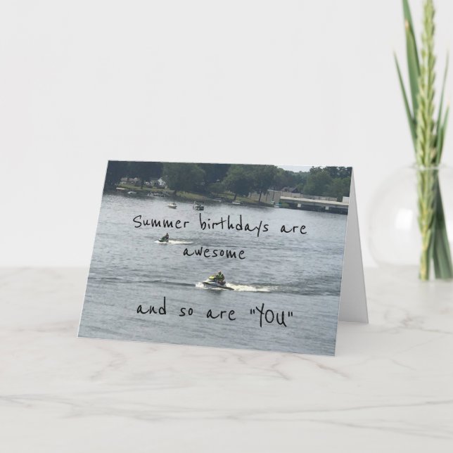 CARTE *ANNIVERSAIRE* REMERCIEMENTS ***STYLE DE LAC*** JU (Devant)