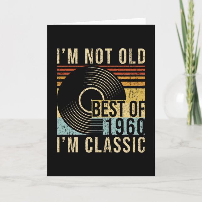 Carte Anniversaire Rétro Best Of 1960 (Devant)